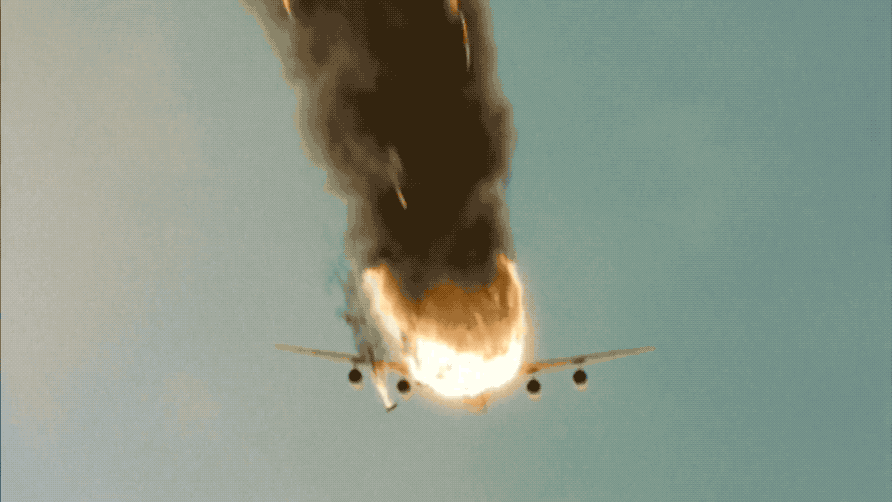 В этой анимации из 9-й серии 11-го сезона «Mayday» под названием «Под давлением» показаны последние минуты полёта самолёта.