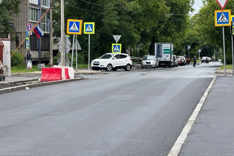    Отремонтировали участок от Горького до Луначарского.