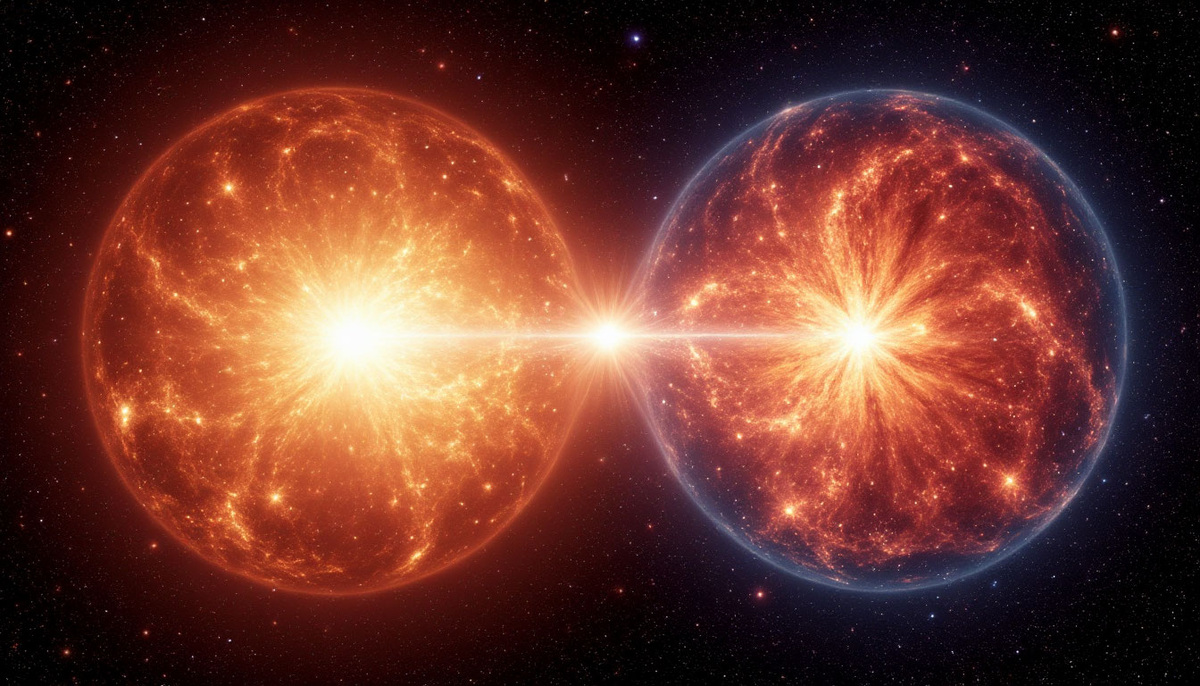 Две звезды сливающиеся в одну гиперзвезду