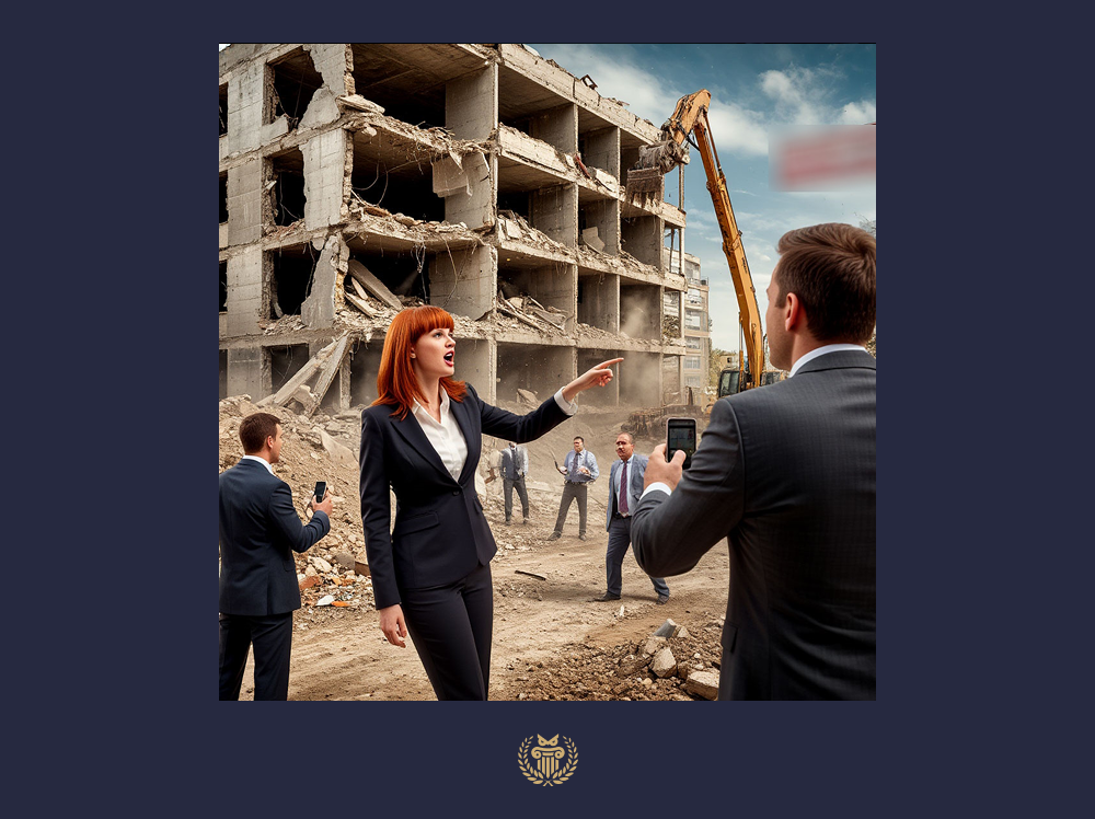 Так нейросеть "Шедеврум" видит спор о квартирах в аварийном доме