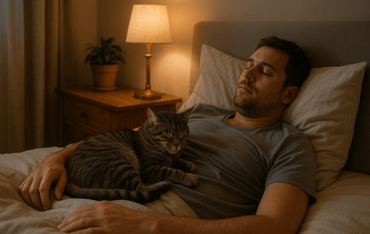    Кошки выбирают не просто тёплое место — они выбирают своего человека. И если это вы, считайте, что прошли тест на доверие, любовь и комфорт.