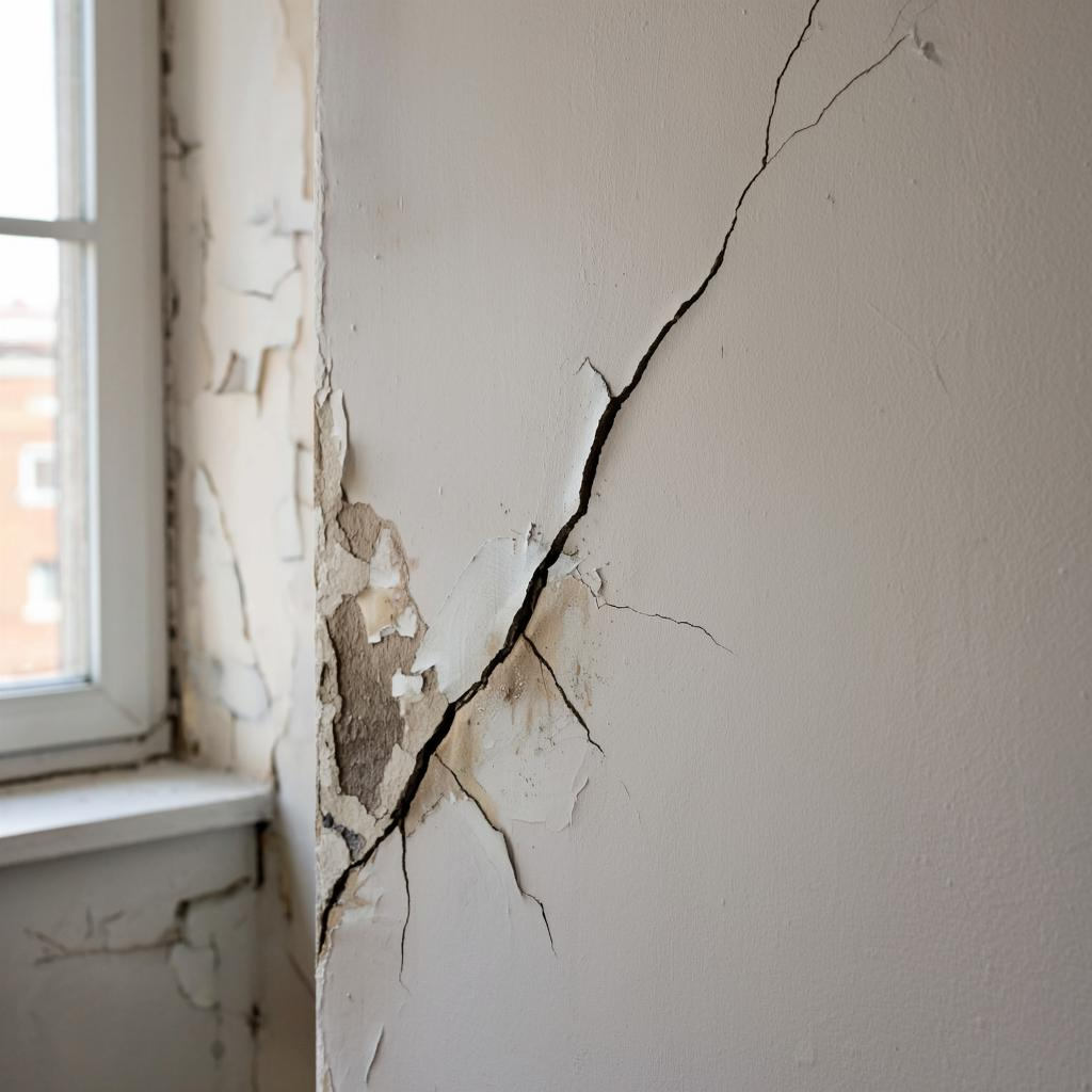 Трещина в стене квартиры
