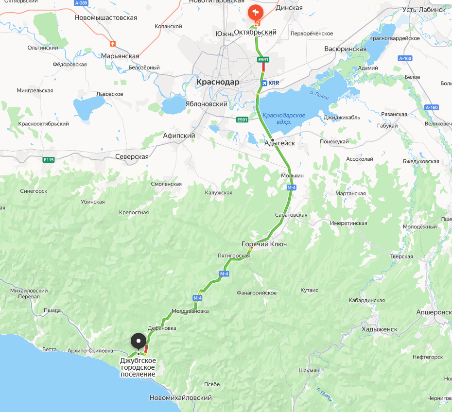 Трасса М-4 "Дон" - основная дорога на море через город Горячий Ключ