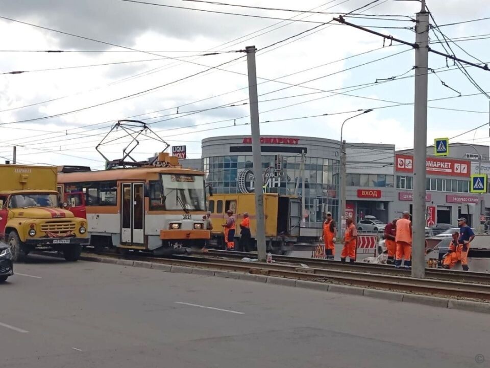    Движение трамваев на ул. Попова. Источник: barnaul.org
