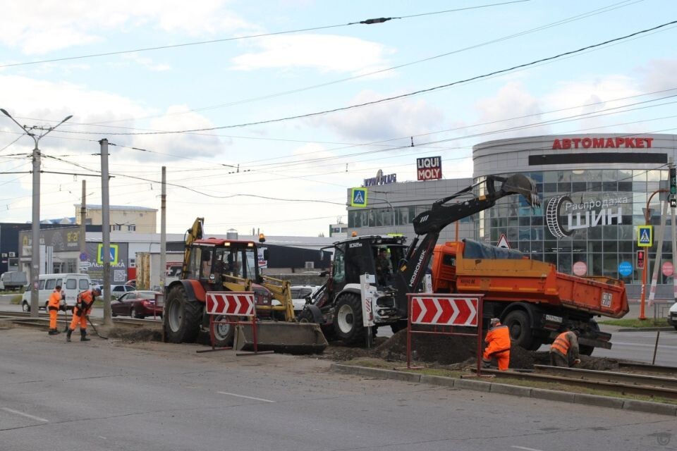   Ремонт трамвайного переезда на пересечении улиц Попова и Балтийской. Источник: barnaul.org