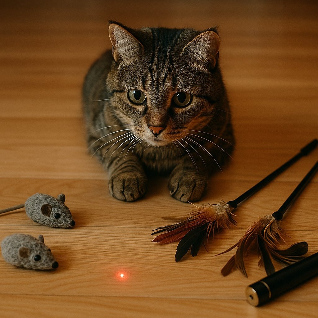 - Пёрышки, мышки и лазер - райский выбор!