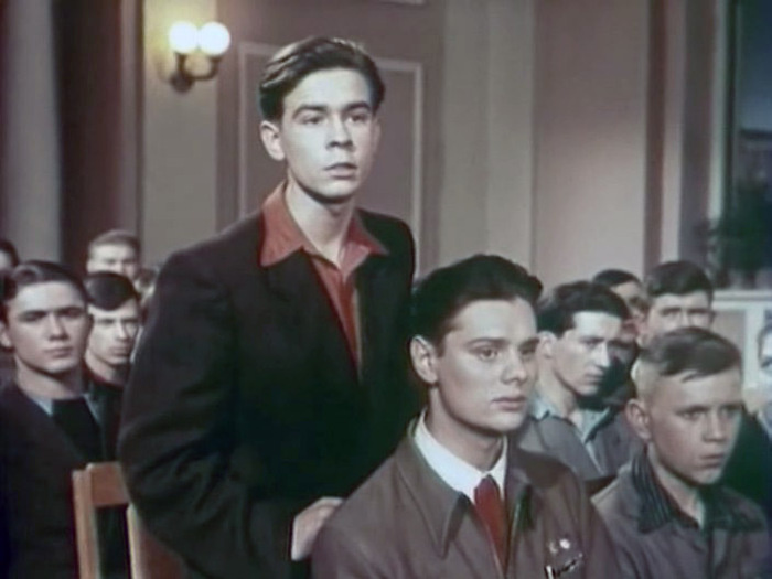 Лев Борисов в фильме «Аттестат зрелости», 1954 год.