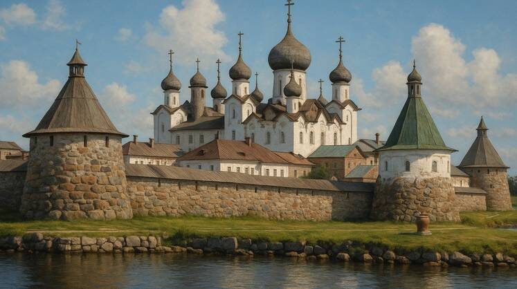     Ставропигиальный мужской монастырь Русской православной церкви, расположенный в посёлке Соловецком Приморского района Архангельской области на Соловецком острове в Белом море