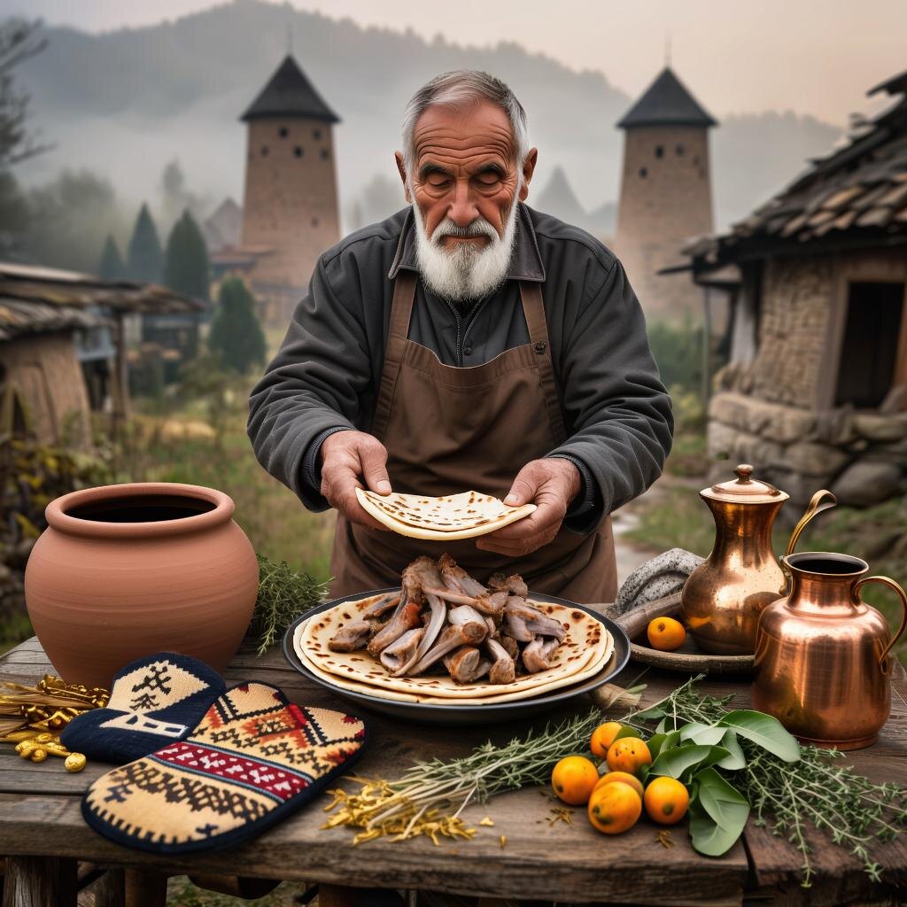 Ингушская душистая баранина из глиняного очага: вкус горных традиций