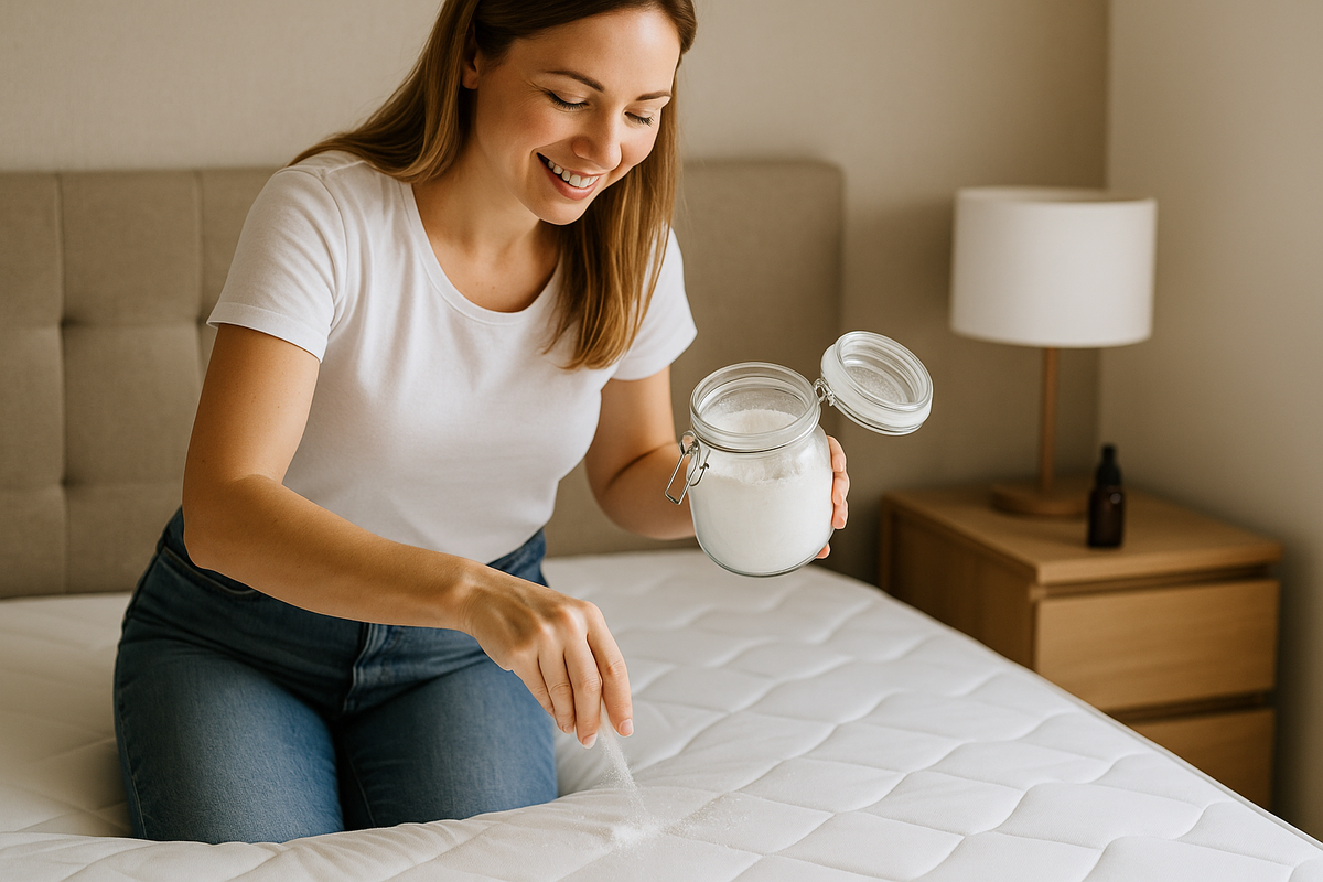 Пищевая сода и эфирные масла для матраса