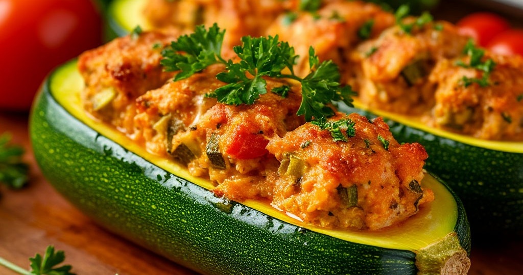 Рецепт фаршированных кабачков. Просто, вкусно и сочно!