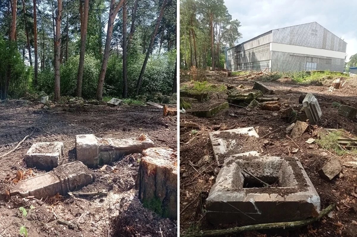    В Прикамье переворачивают надгробия и рубят лес на древнем кладбище