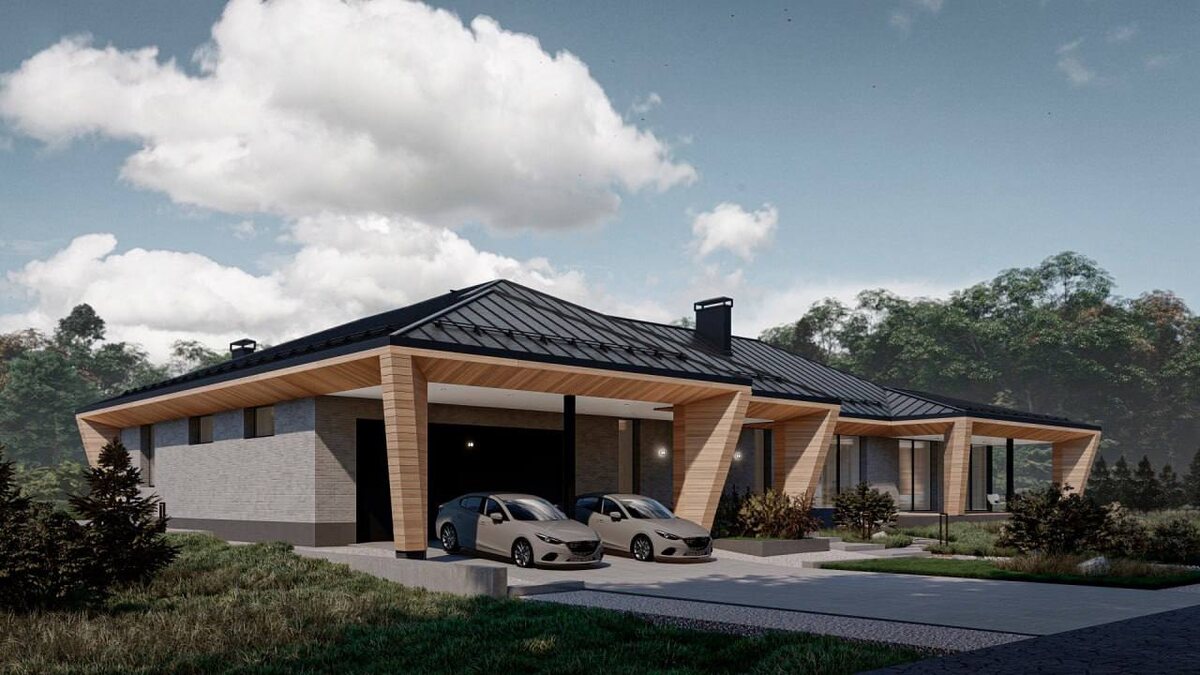 Индивидуальный проект загородного дома от компании HOMESPRO