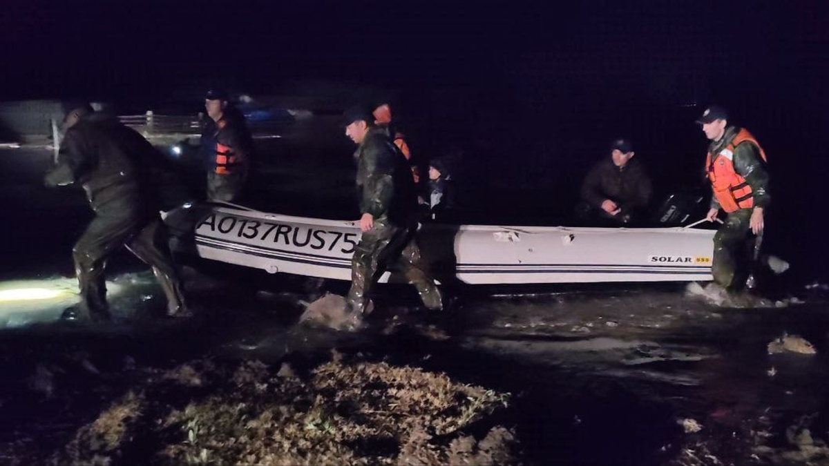    Срочно эвакуировать жителей Маккавеево пришлось ночью. Фото: МЧС России