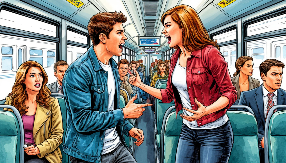 Молодая семейная пара решила устроить разборки по всем правилам жанра.