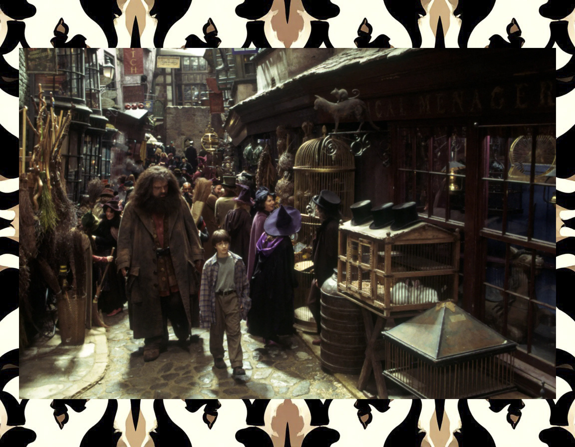 кадр из фильма "Гарри Потер и философский камень". Изображение из свободных источников, коллаж автора