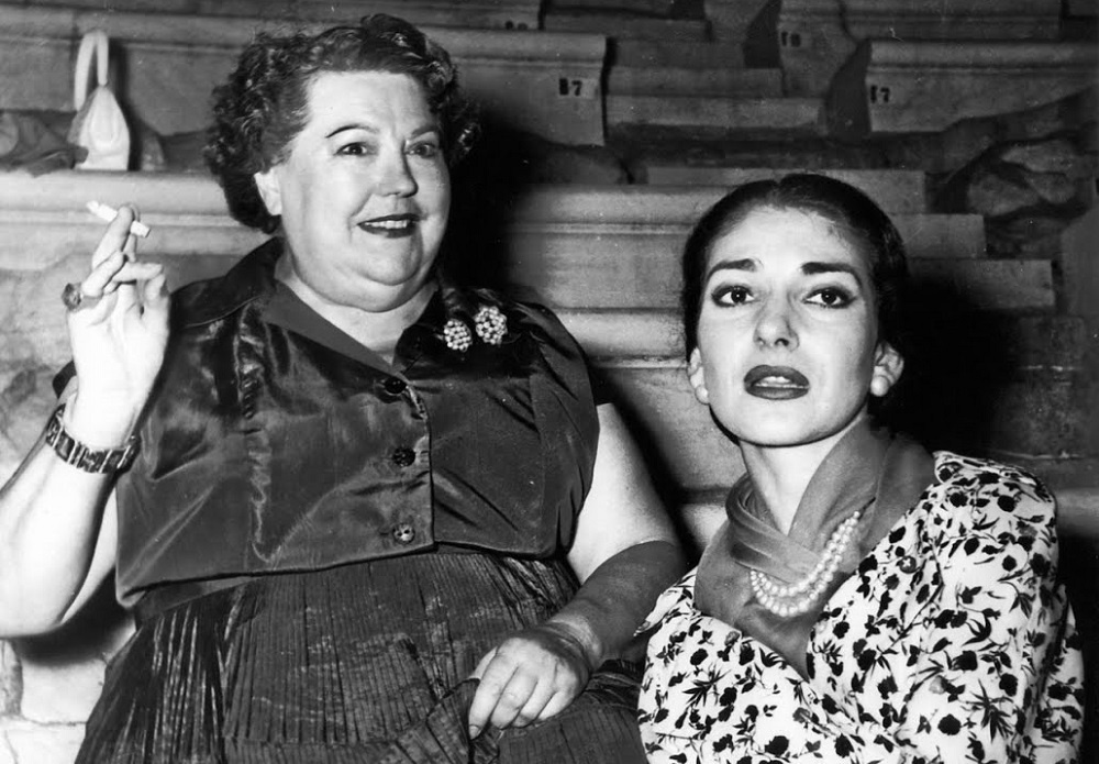 Мария Калас с Эльвирой де Идальго