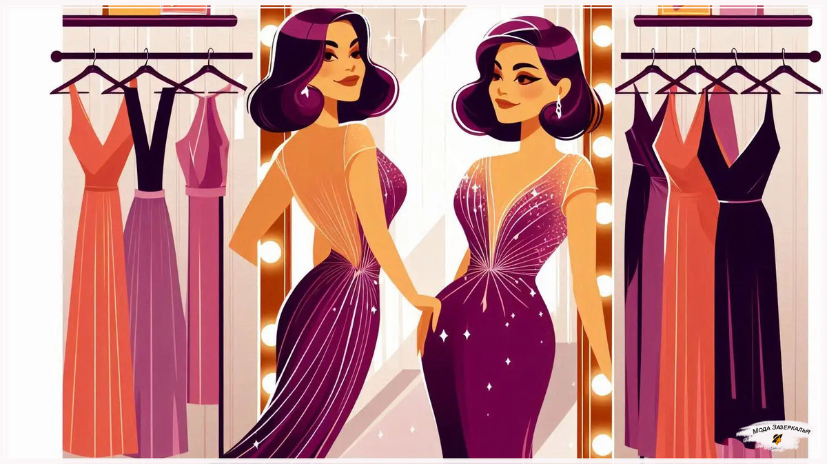 Современная векторная иллюстрация элегантной женщины