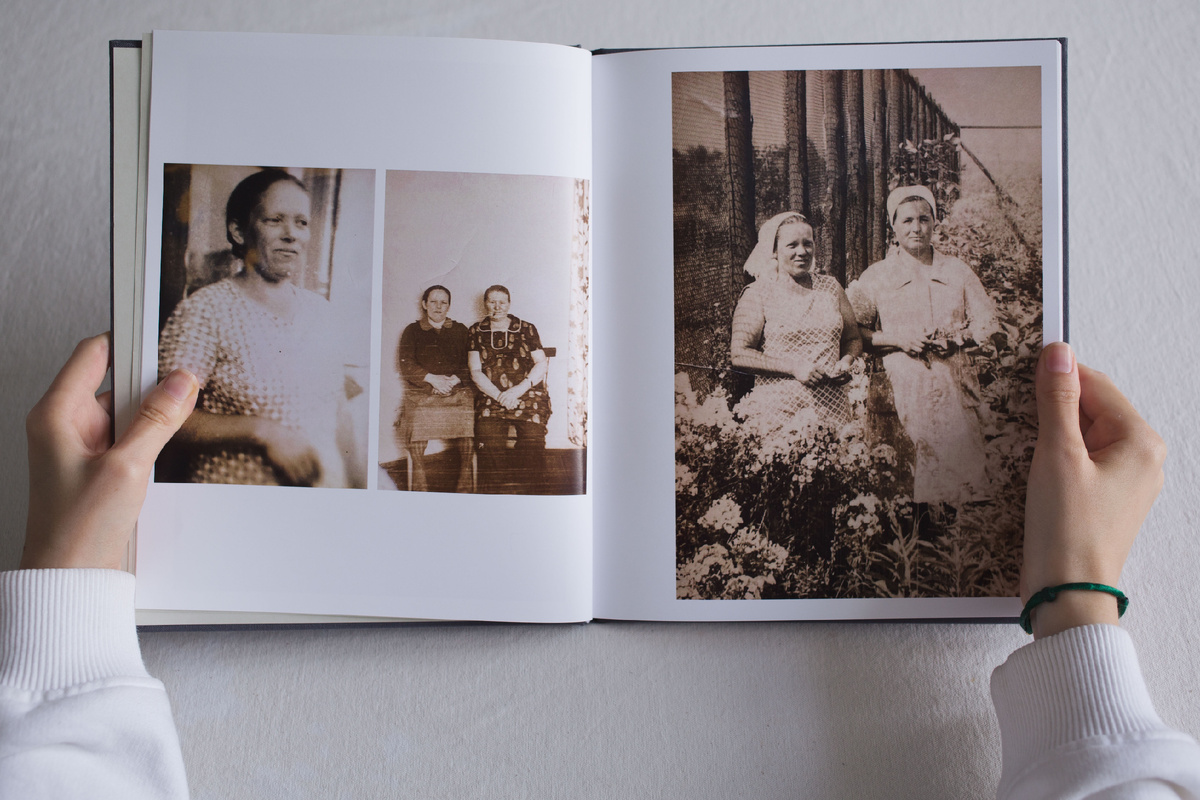 Готовая фотокнига с оцифрованными старыми фото