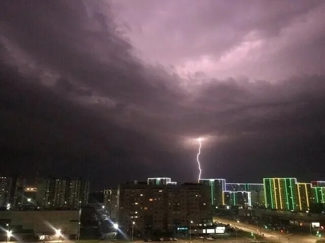Гроза в Барнауле. 