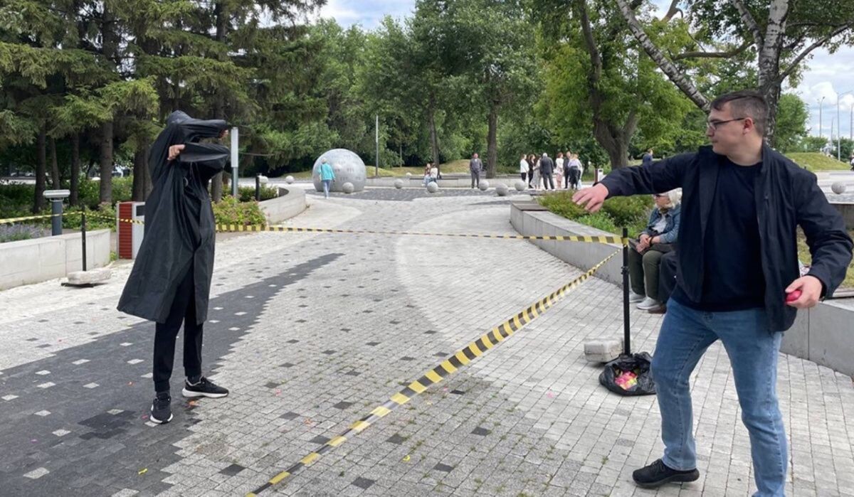     Акция "Замочи мошенника". Источник: rg.ru Автор фото: Олег Корякин/РГ