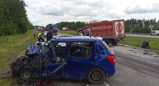    Смертельное ДТП с грузовиком произошло на трассе М-4 в Задонском районе УМВД России по Липецкой области