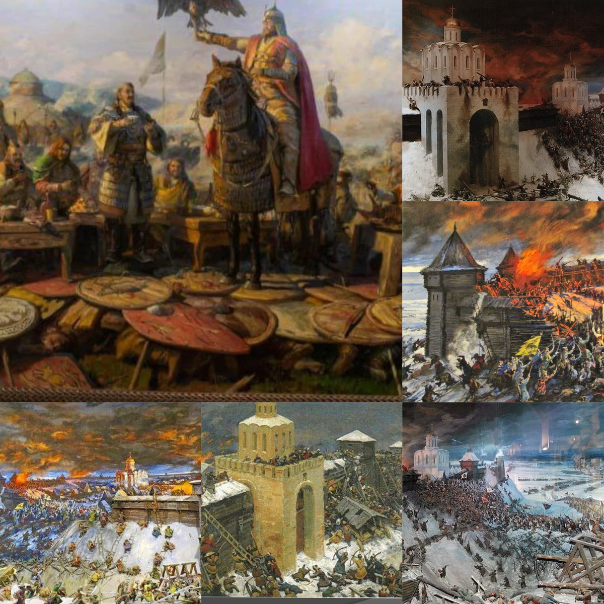 Нашествие монголов от битвы на р. Калке до разгромных походов 1237-1238 и 1239-1240 гг. Коллаж автора из фото в свободном доступе 