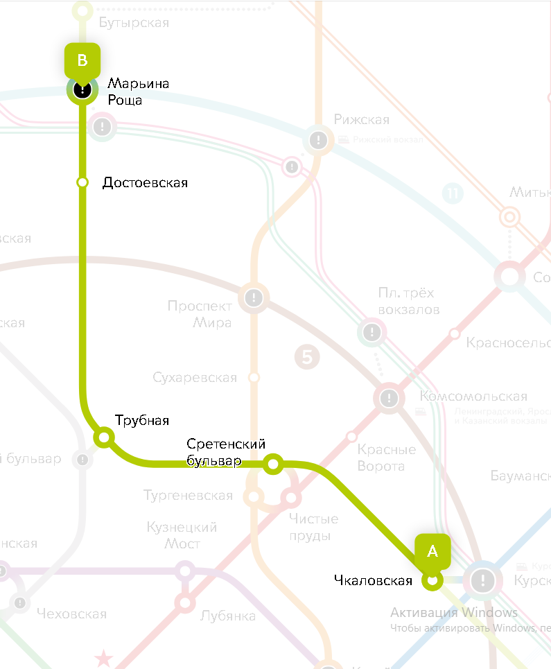 проект первой линии напоминает центральный участок  салотовой линии