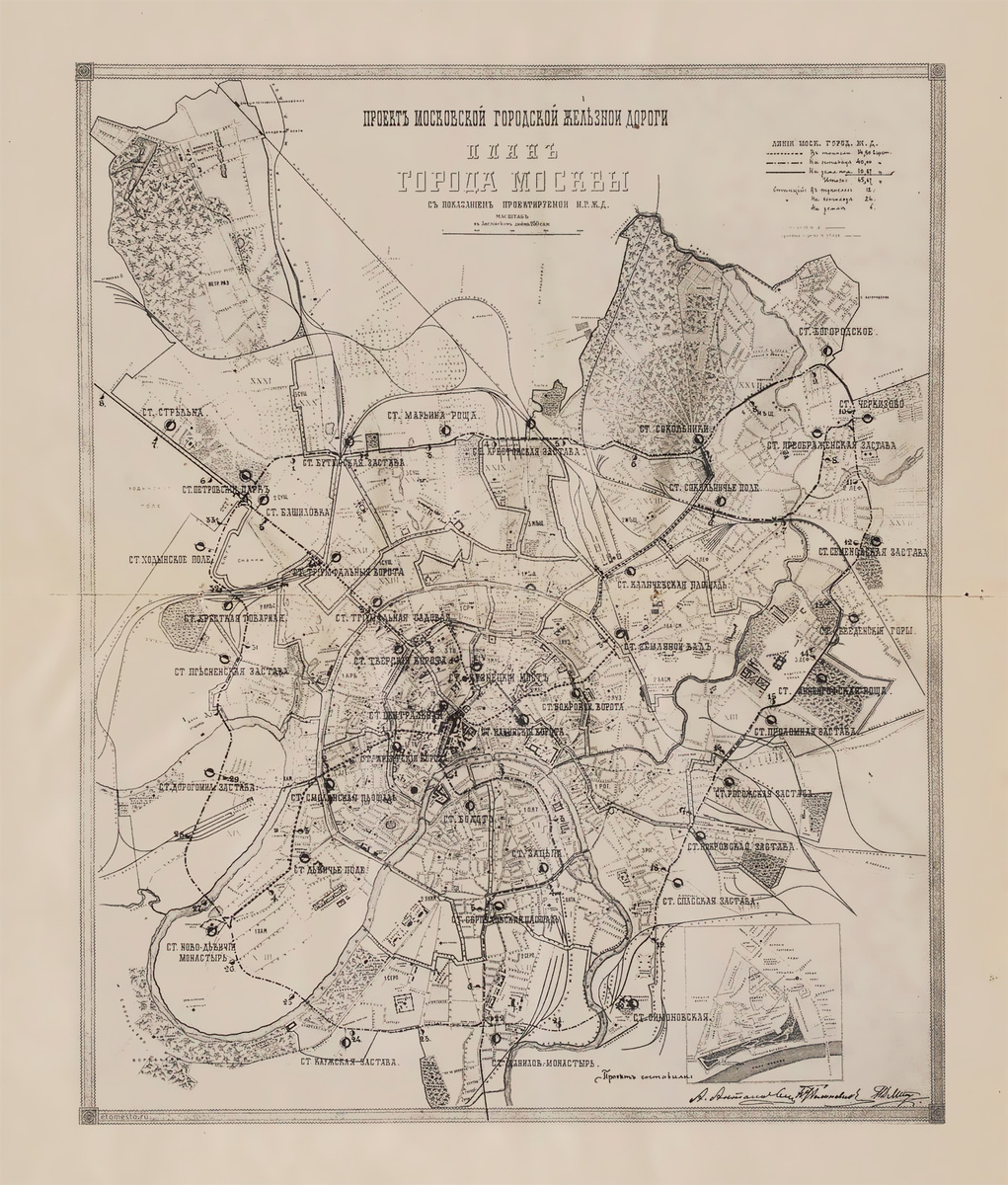 карта метро 1875 года