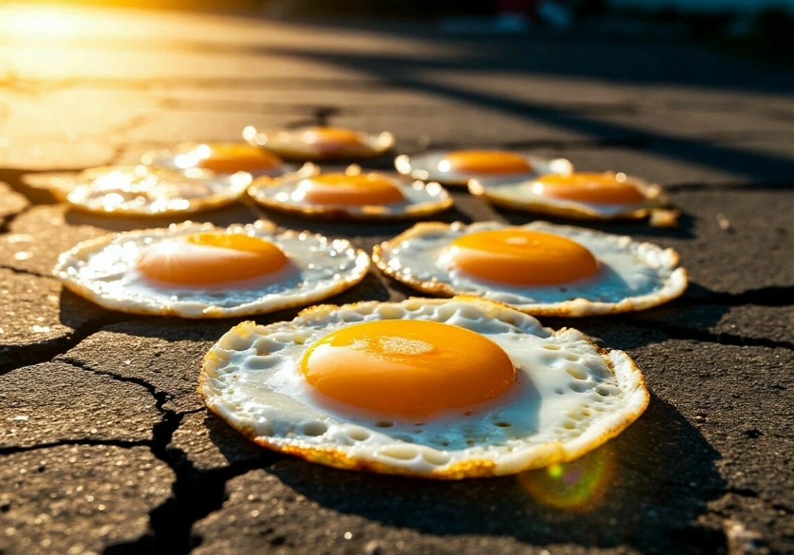 Яичница на асфальте — американская летняя традиция с более чем вековой историей