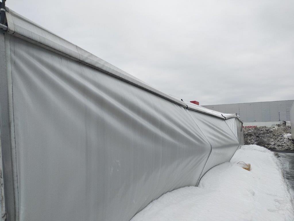 Ремонт каркаса ангара, с последующей перетяжкой тента.