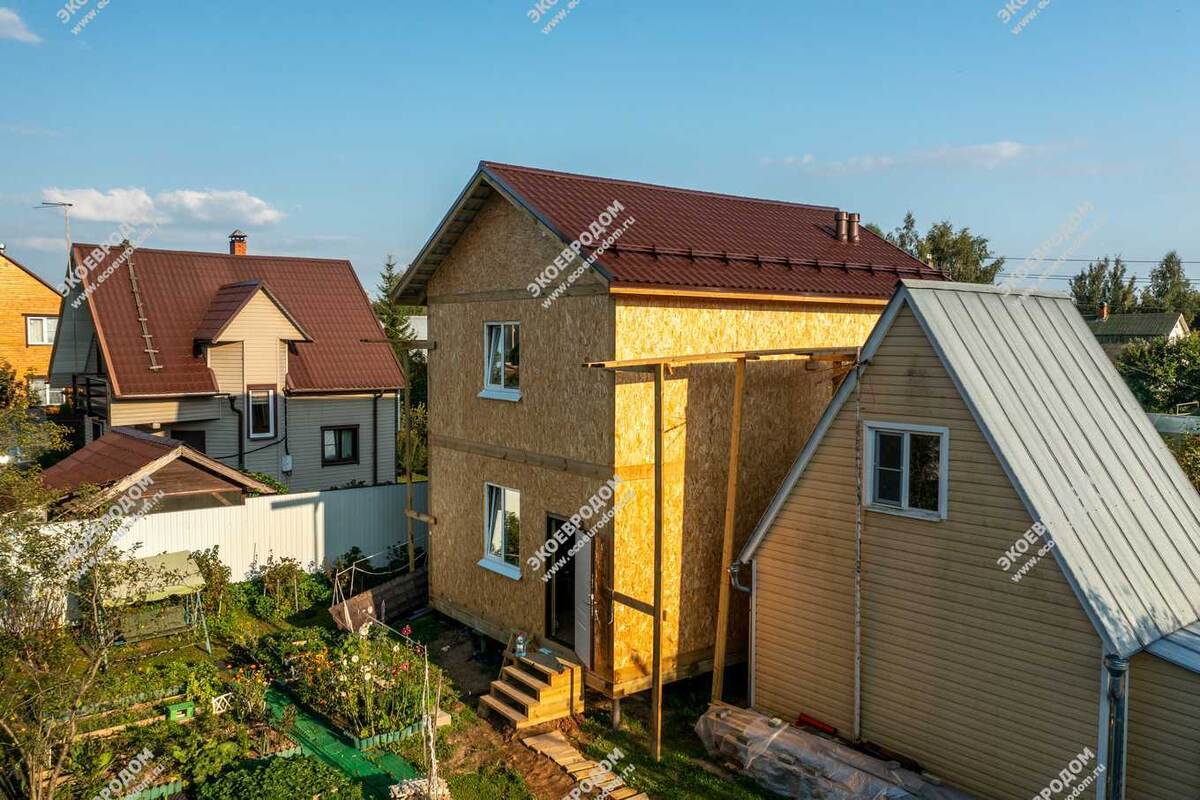 Дом построен в СНТ "Ветеран" по проекту "Симона"