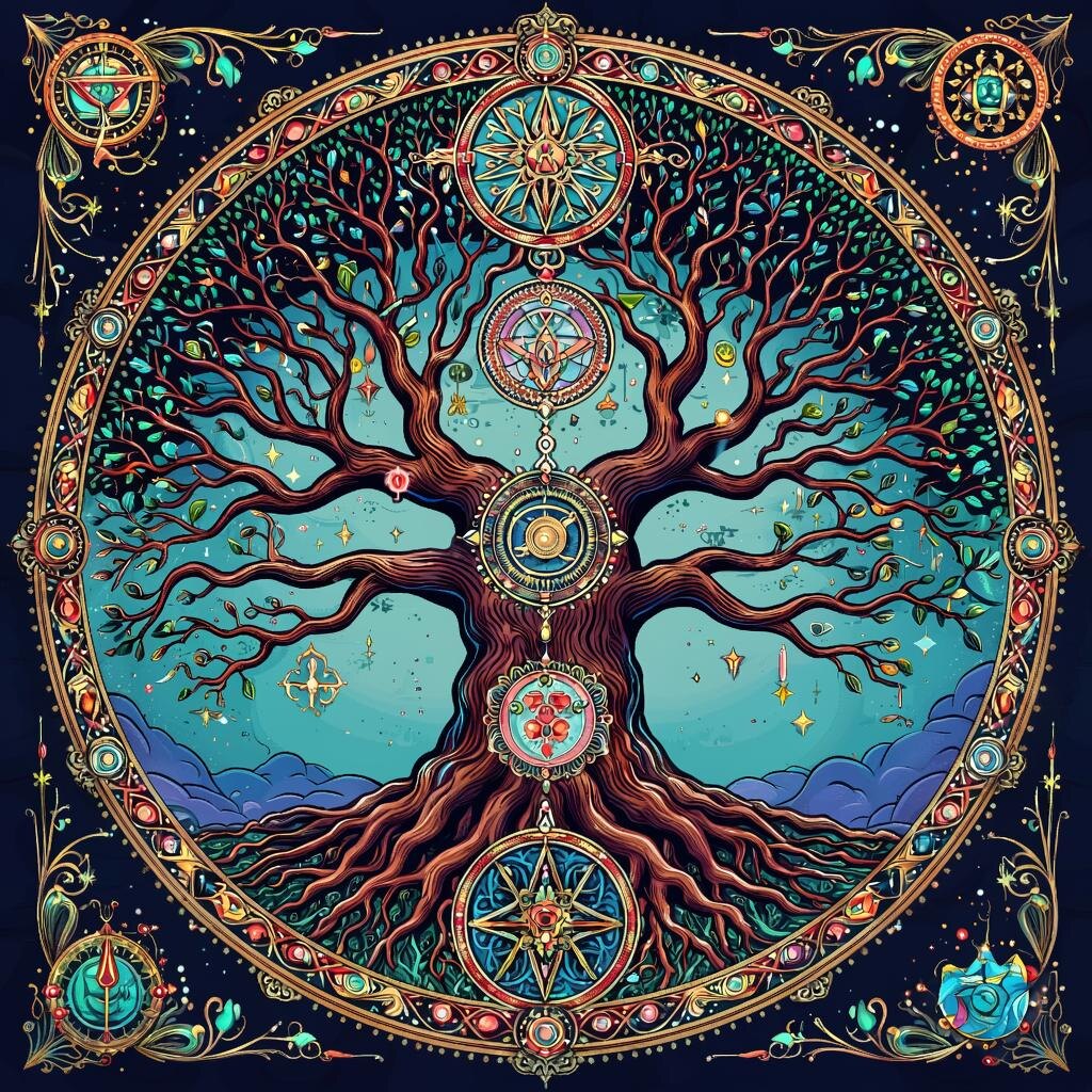 Древо. Иллюстрация сгенерирована нейросетью