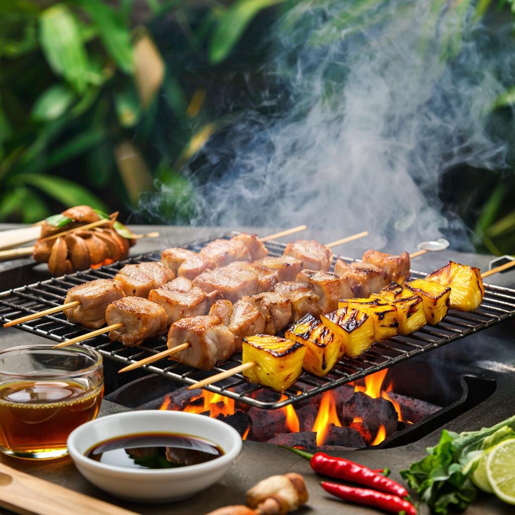 Праздник вкуса: хрустящие кусочки свинины с нежным ананасом