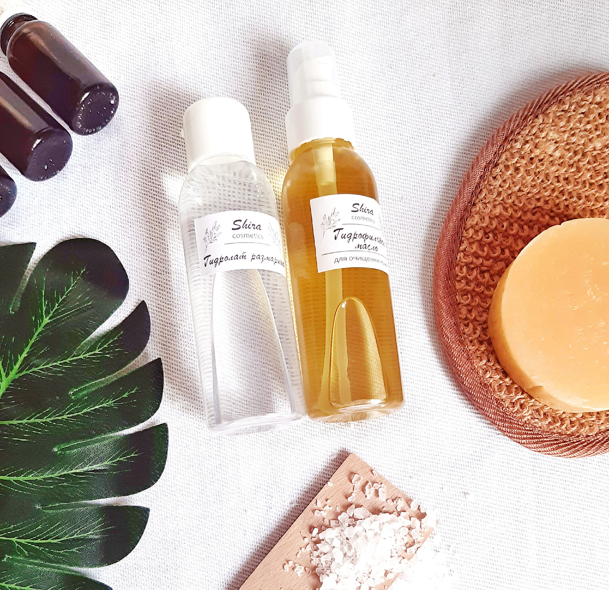 Гидролат, гидрофильное масло ручной работы.