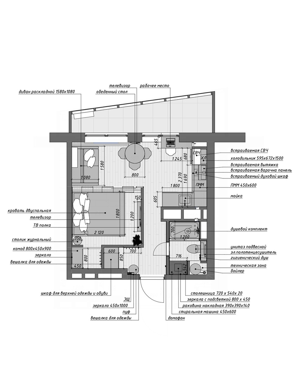 План рПланировка в 3Dасстановки мебели