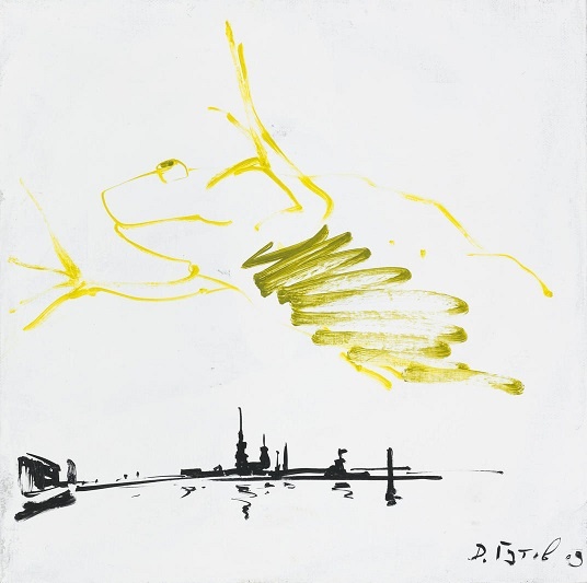 Гутов. Прыжок. 2009. Холст, масло. 30х30 см.