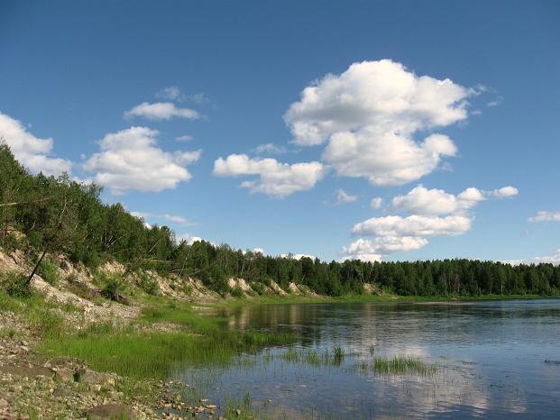 Фотографии Татьяны Немшановой. Река Ятрия. Местечко Белый яр. Западная Сибирь. Тайга Крайнего Севера ХМАО Югра, Зауралье, Приполярный Урал, Таёжное село Саранпауль. Лето Северное.