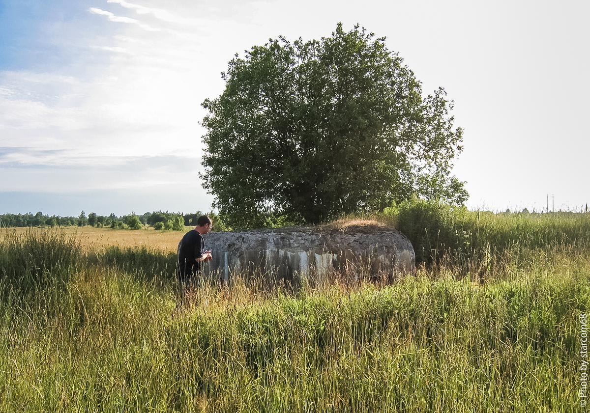 Долговременная огневая точка 9а Нееловского БРО Псковской укрепленной позиции. Вид с северо-востока