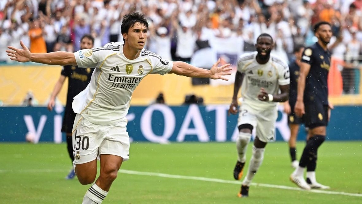 На фото AFP Гонсало Гарсия сразу после гола в ворота "Юве"