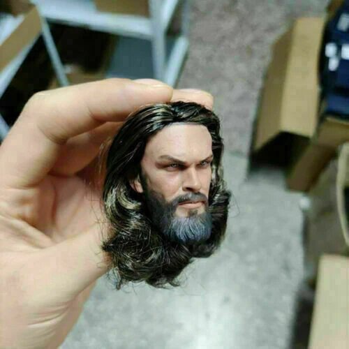 1/6th Aquaman Hair Jason Momoa Head Carved Fit 12" Male Action Figure Doll Body. Фото с eBay.com
