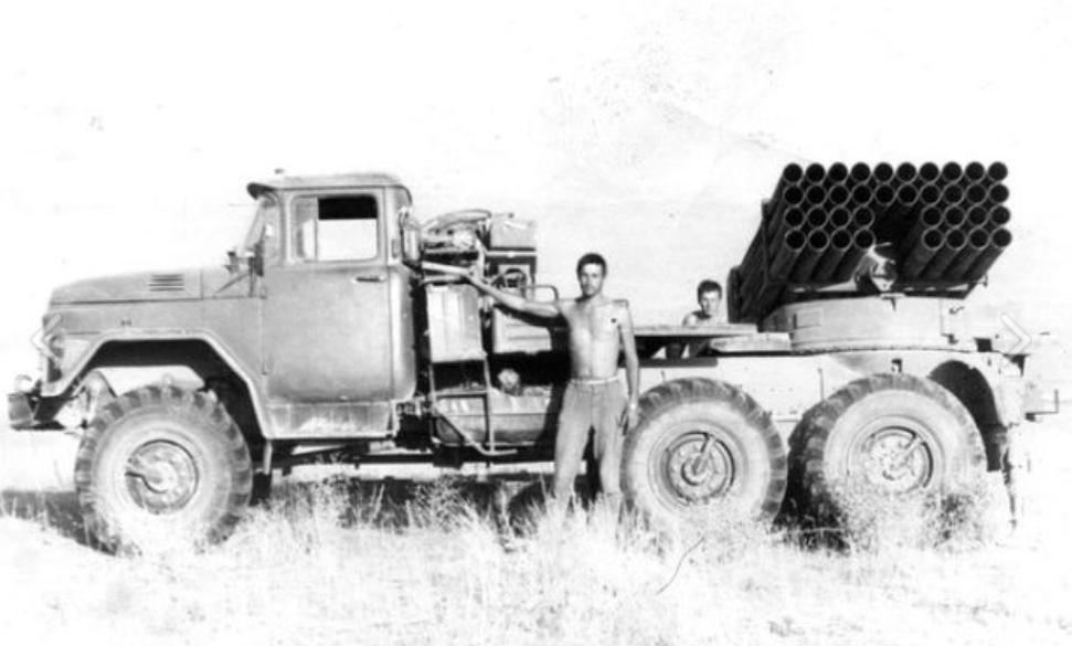  РСЗО "Град" -  реактивная система залпового огня, стоявшая на вооружении советских пограничных ММГ в Республике Афганистан 