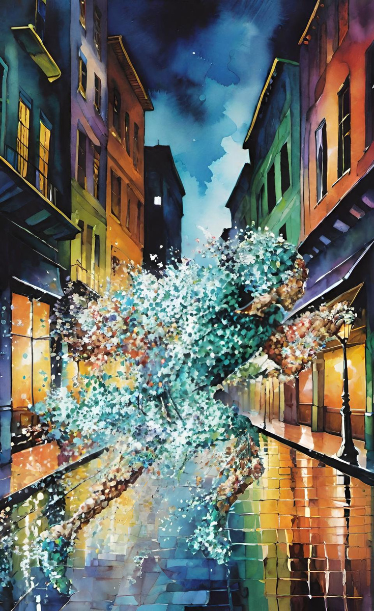 На бегу. Иллюстрация создана с помощью нейросети DreamAl и программы Photoshop.