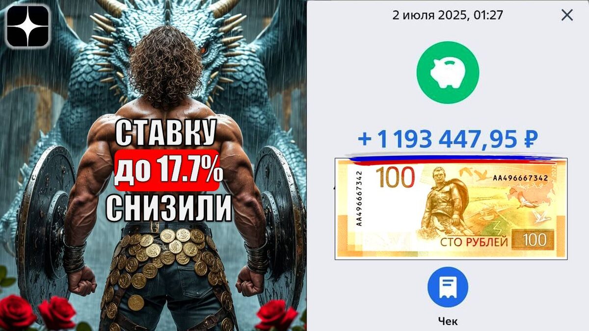 Накопил 1 млн. и 193 тыс. рублей. 2 июля 2025г.