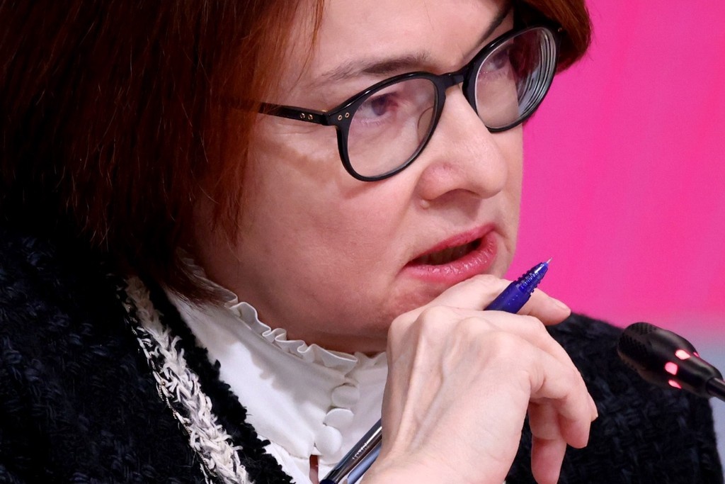    Фото © Анастасия Романова / Абзац / Председатель Центрального банка РФ Эльвира Набиуллина во время открытого заседания Консультативного совета по банкнотам Банка России