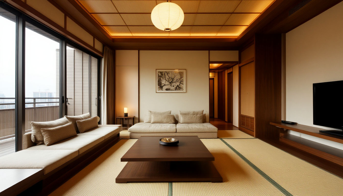гостинная в современном японском стиле