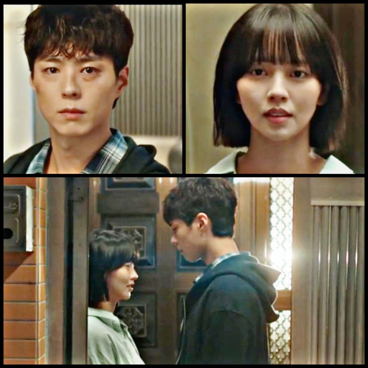 Кадры из дорамы "Хороший мальчик". Коллаж мой. 