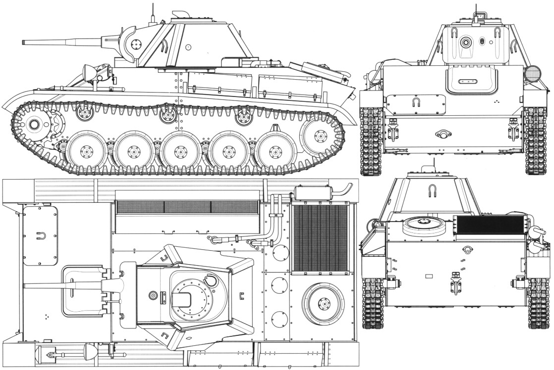 Чертёж-схема лёгкого танка Т-70. Фотография в свободном доступе.