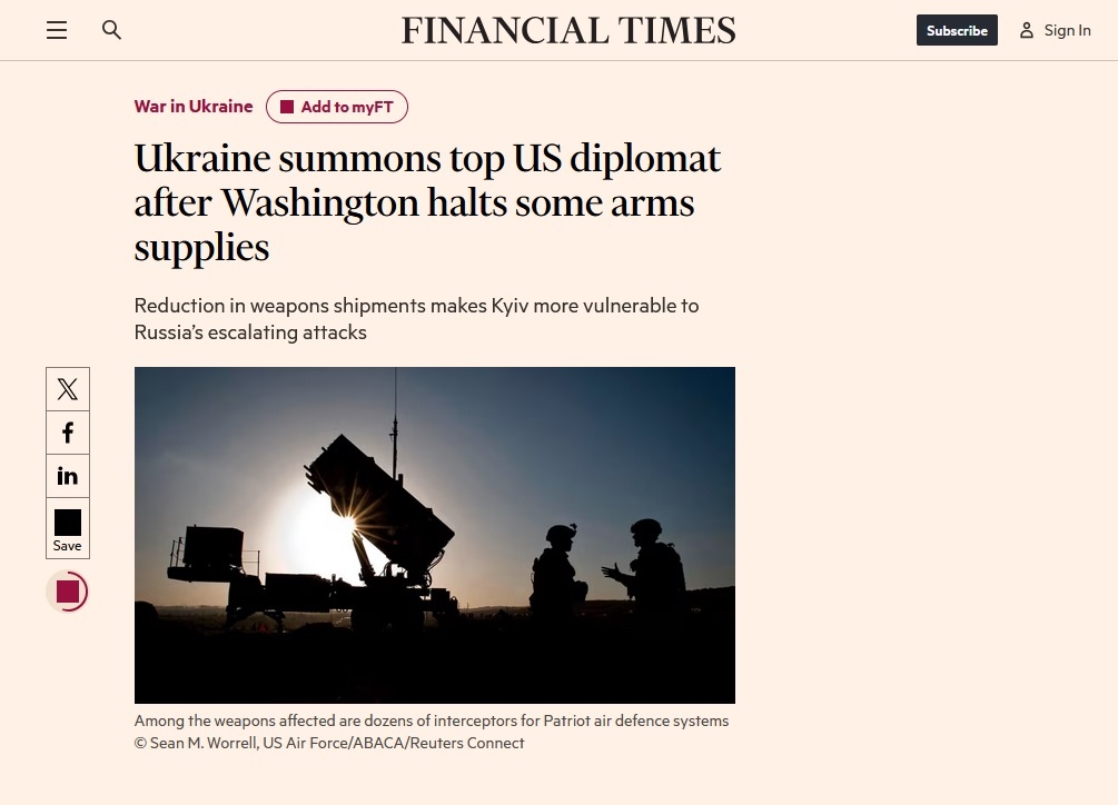    Скриншот статьи Financial Times