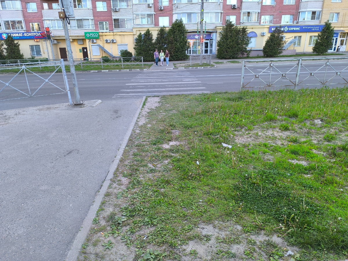 Только в Обнинске есть пешеходный переход в газон